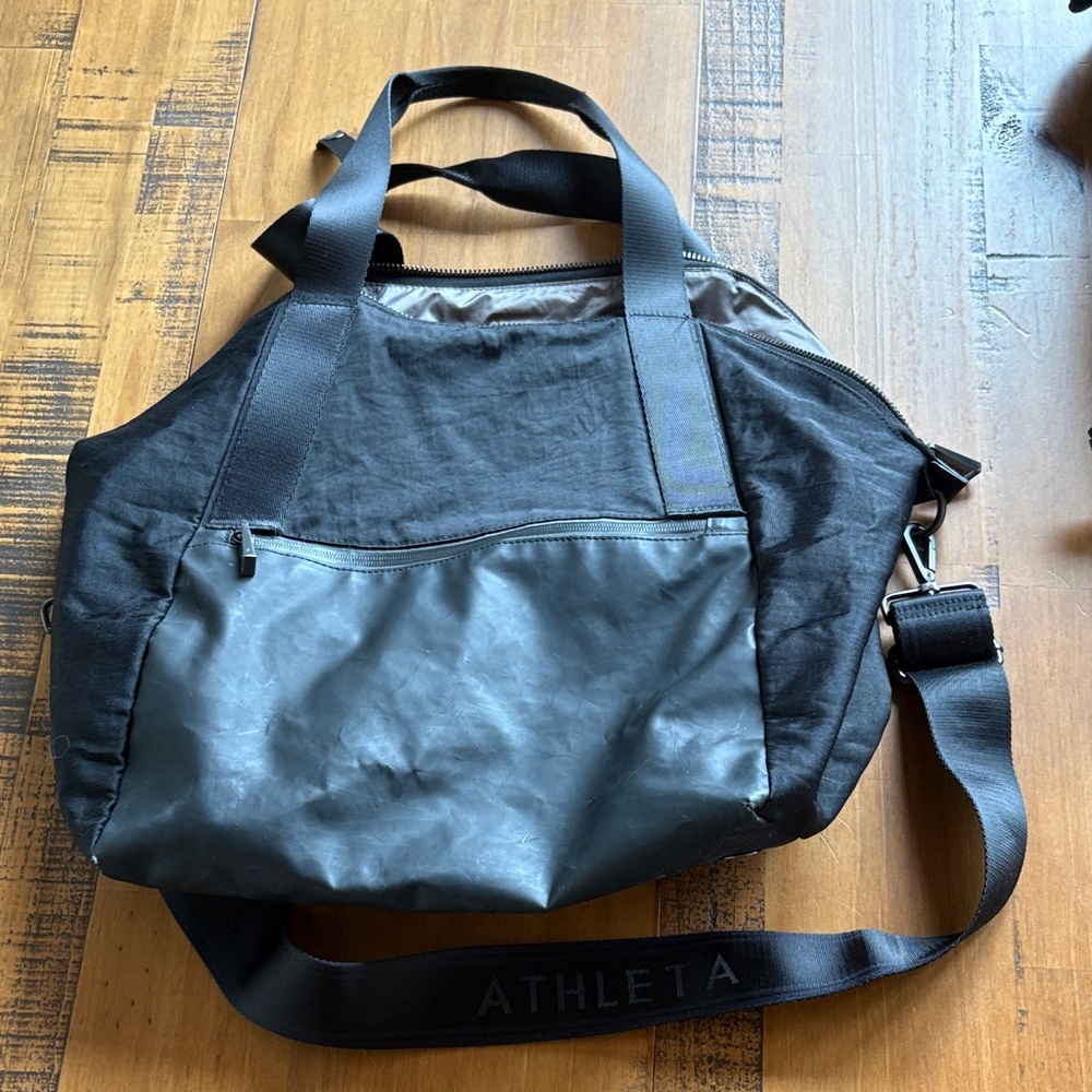 Athleta Black Duffel Bag